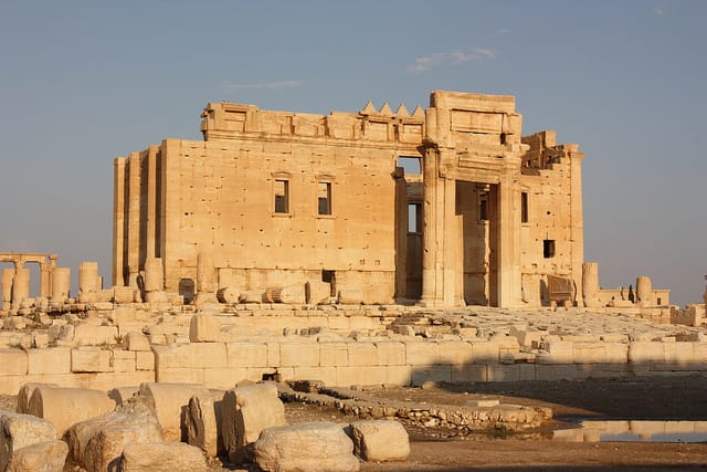 The Temple of Bel in 2009, before its partial destruction by ISIS. (image via flickr.com/azwegers)