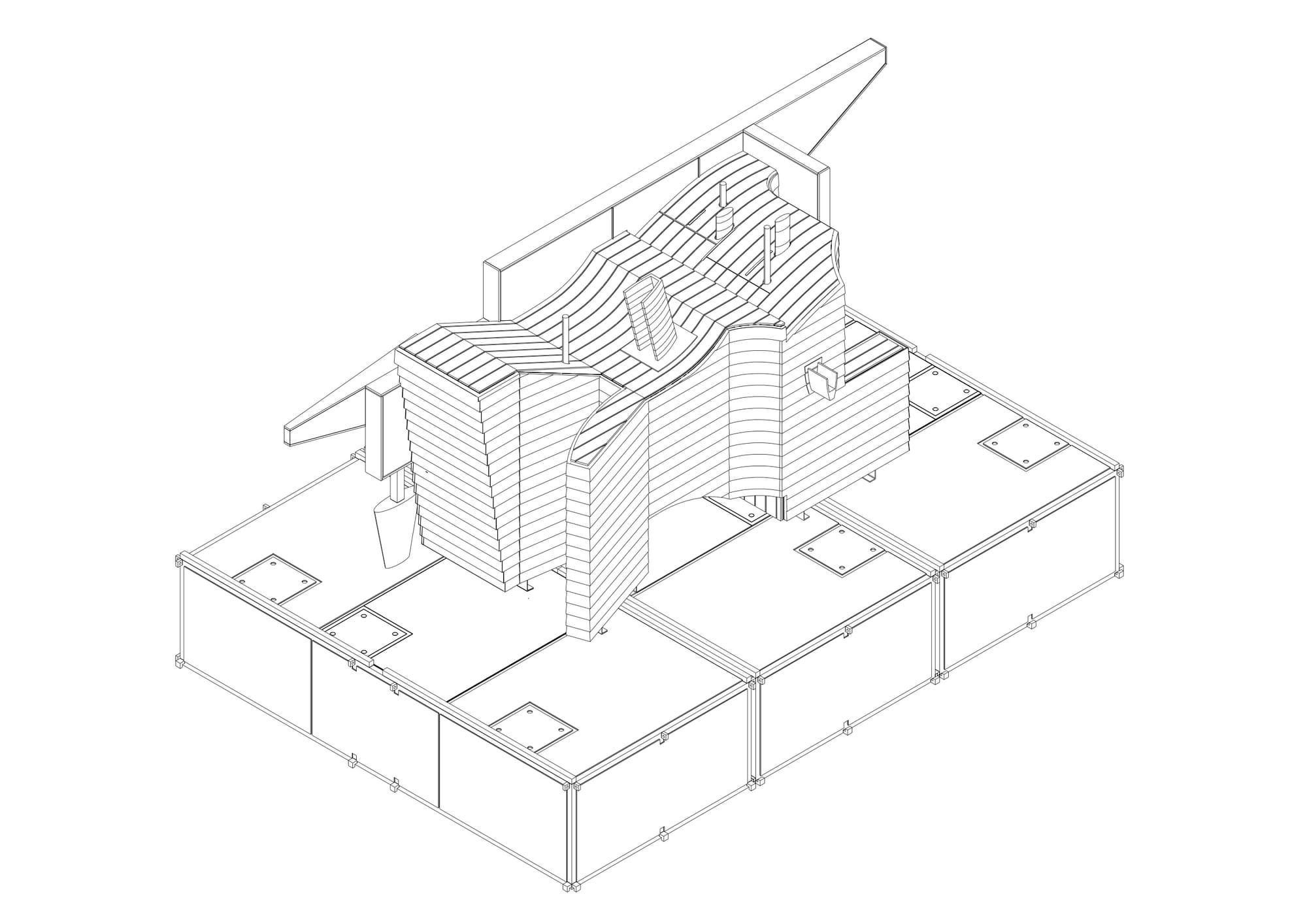 Matthew Butcher, design for "Flood House" (2016) (© Matthew Butcher, courtesy the artist) (click to enlarge)