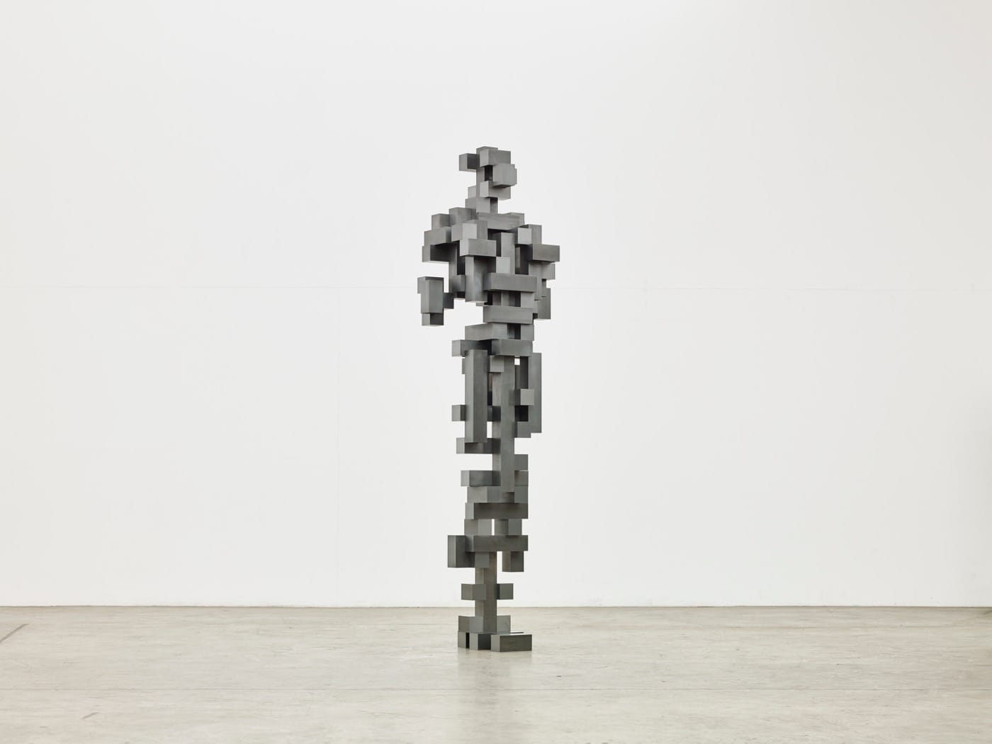 Installation view of Antony Gormley's Construct at Sean Kelly Gallery, "Big Pluck (2016). All Photographs : Jason Wyche, courtesy: Sean Kelly, New York