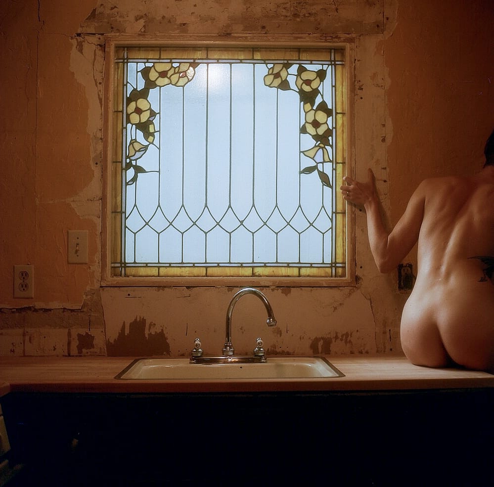 Renee, "The room through eyes that see askew" (2016), unique analog c-print, 20 x 20 in