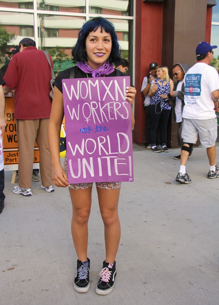 Andrea Bowers, "Triumph of Labor" (via vielmetter.com)