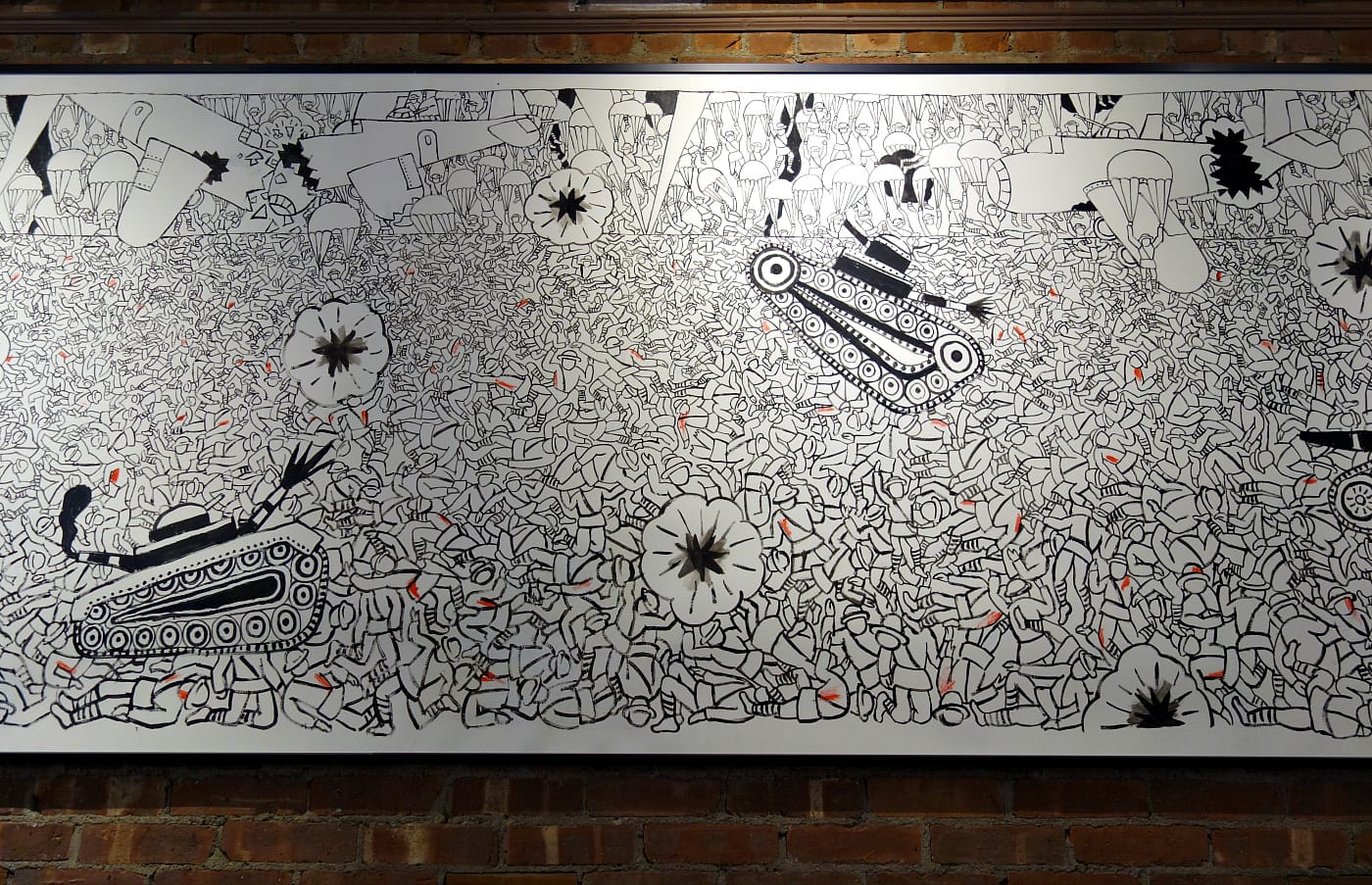 'Seymour Chwast on War' at the Society of Illustrators (photo by the author for Hyperallergic)