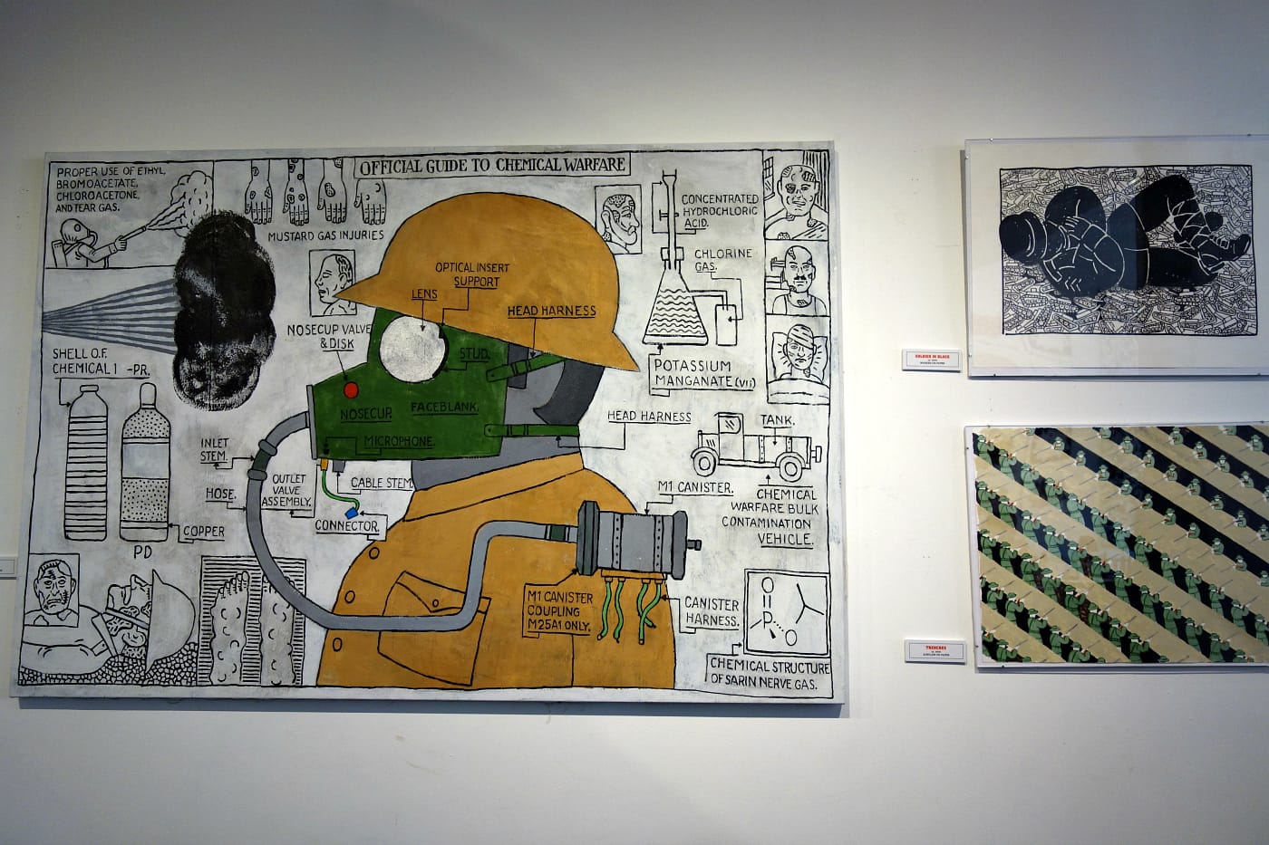 'Seymour Chwast on War' at the Society of Illustrators (photo by the author for Hyperallergic)