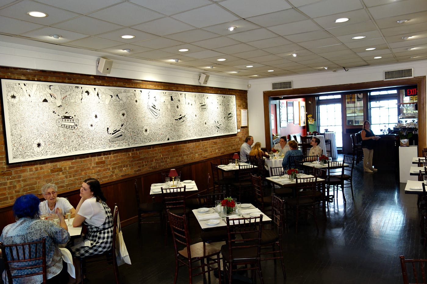 'Seymour Chwast on War' at the Society of Illustrators (photo by the author for Hyperallergic)