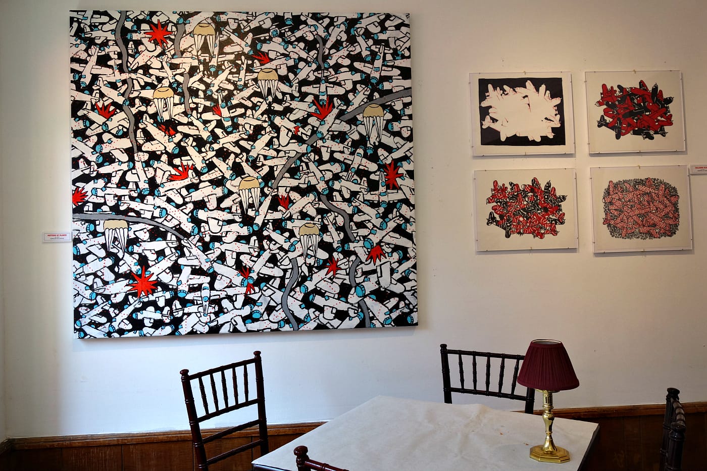 'Seymour Chwast on War' at the Society of Illustrators (photo by the author for Hyperallergic)