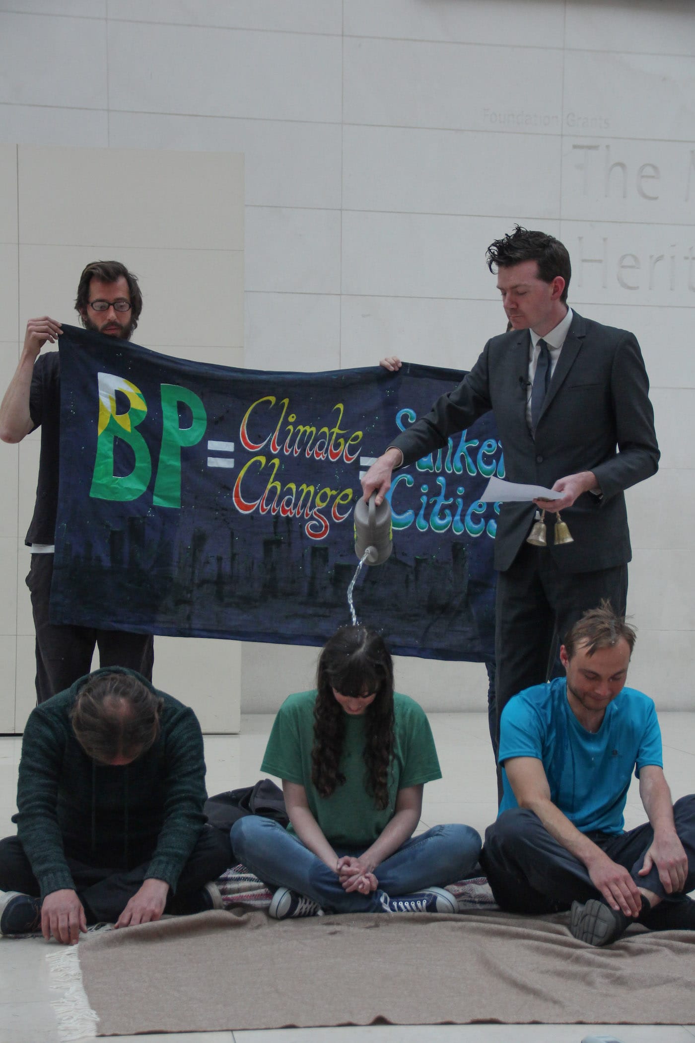 BP or not BP? protest the British Museum's BP-sponsored exhibition 'Sunken Cities' (photo by LPLX) (click to enlarge)