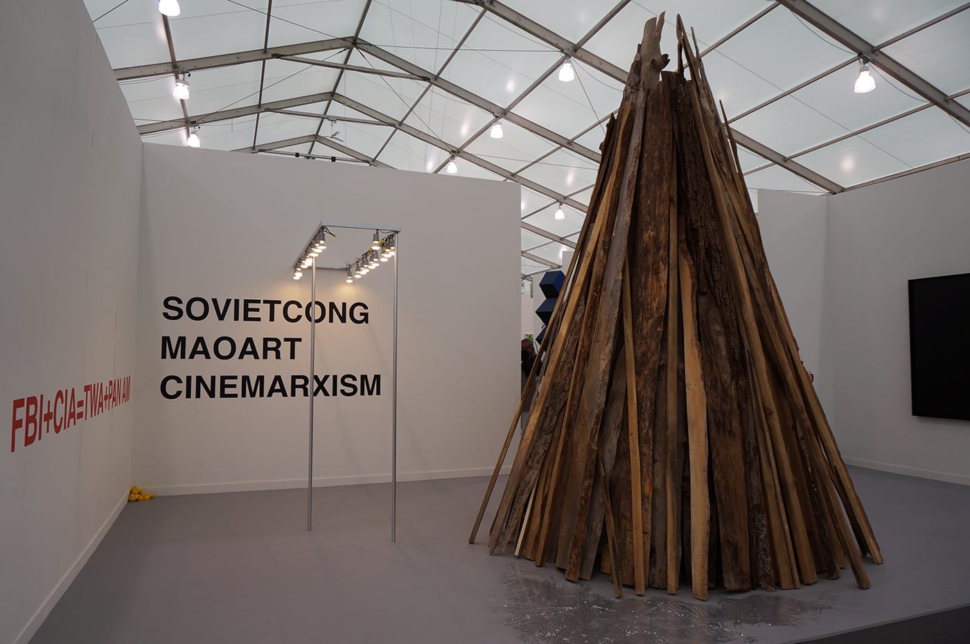 Two works by Liam Gillick at the booth of Esther Schipper and Johnen Galerie