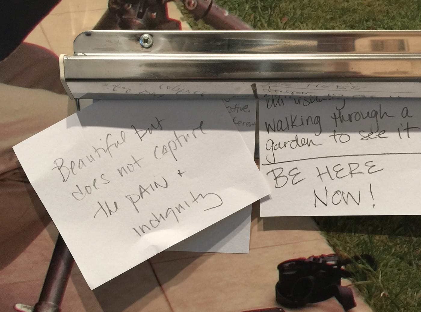 A portion of the exhibition invites visitors to provide feedback and post it on a specially created section.