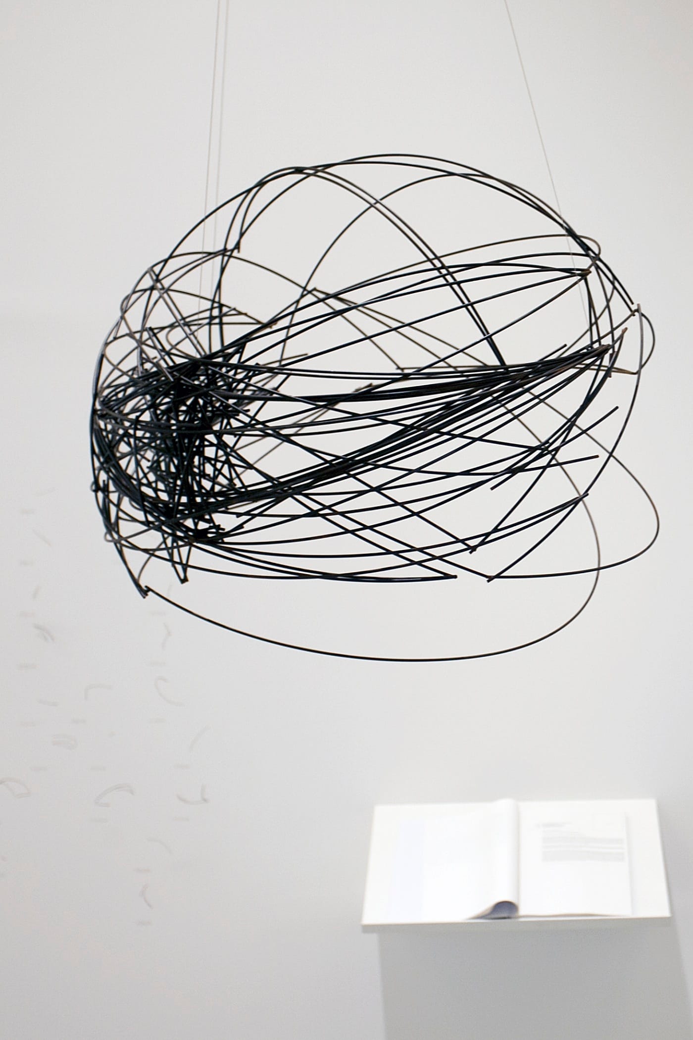 "Geometry of Space" (2008), stretched oxidised steel diameter sculpture, murals, chronologic drawings of 2008, Scams Atlas and publications