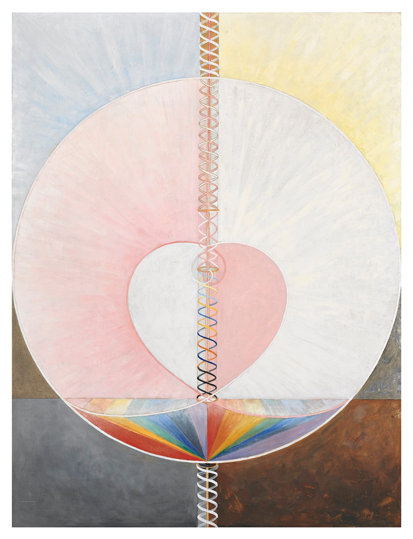 Hilma af Klint, "Group IX/UW, No. 25, The Dove, No. 1" (1915), oil on canvas, 151 × 114.5 cm (courtesy of Stiftelsen Hilma af Klints Verk; photo courtesy Moderna Museet / Stockholm)