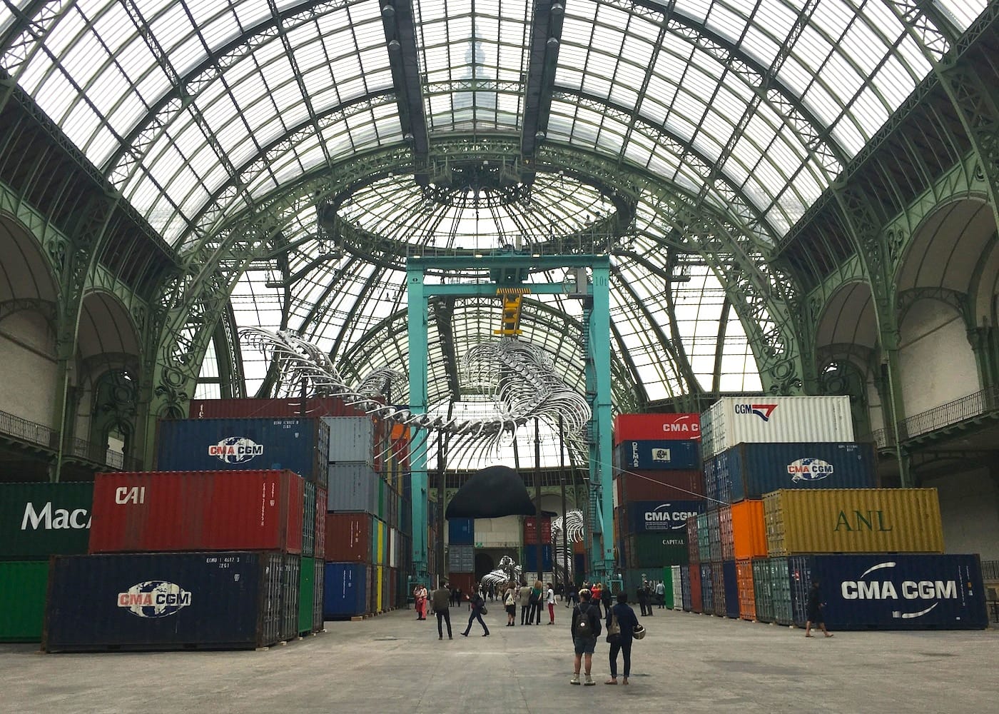 Installation view of Huang Yong Ping's 'Empires' at the Grand Palais (all photos by the author for Hyperallergic)