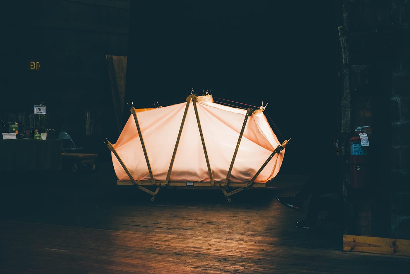 The sleeping pods created for fellows, designed in collaboration with Family New York (photo by Justin Millhouse) (click to enlarge)