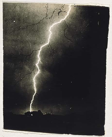 An 1882 photograph of lightning by William N. Jennings (via Wikimedia)