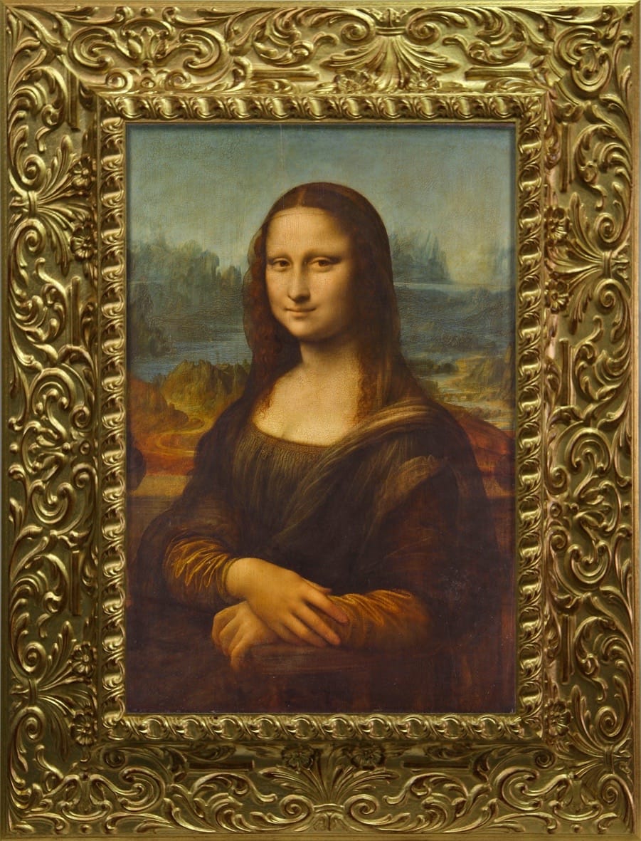 A clone of Leonardo da Vinci's "Mona Lisa" (orig. 1503-1507) 