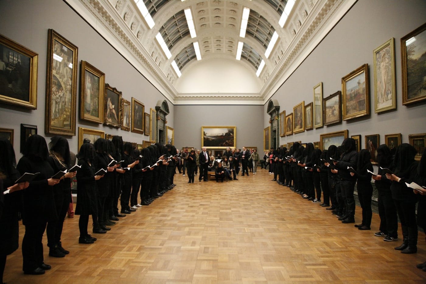 Liberate Tate's "Parts Per Million" performance in Tate Britain in November 2013 (photo by Liberate Tate)