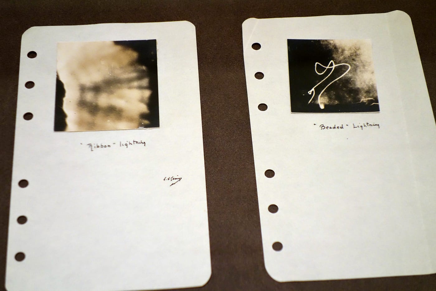 William N. Jennings's lightning photographs on view in 'Sight Reading: Photography and the Legible World' at the Morgan Library & Museum (photo by the author for Hyperallergic)