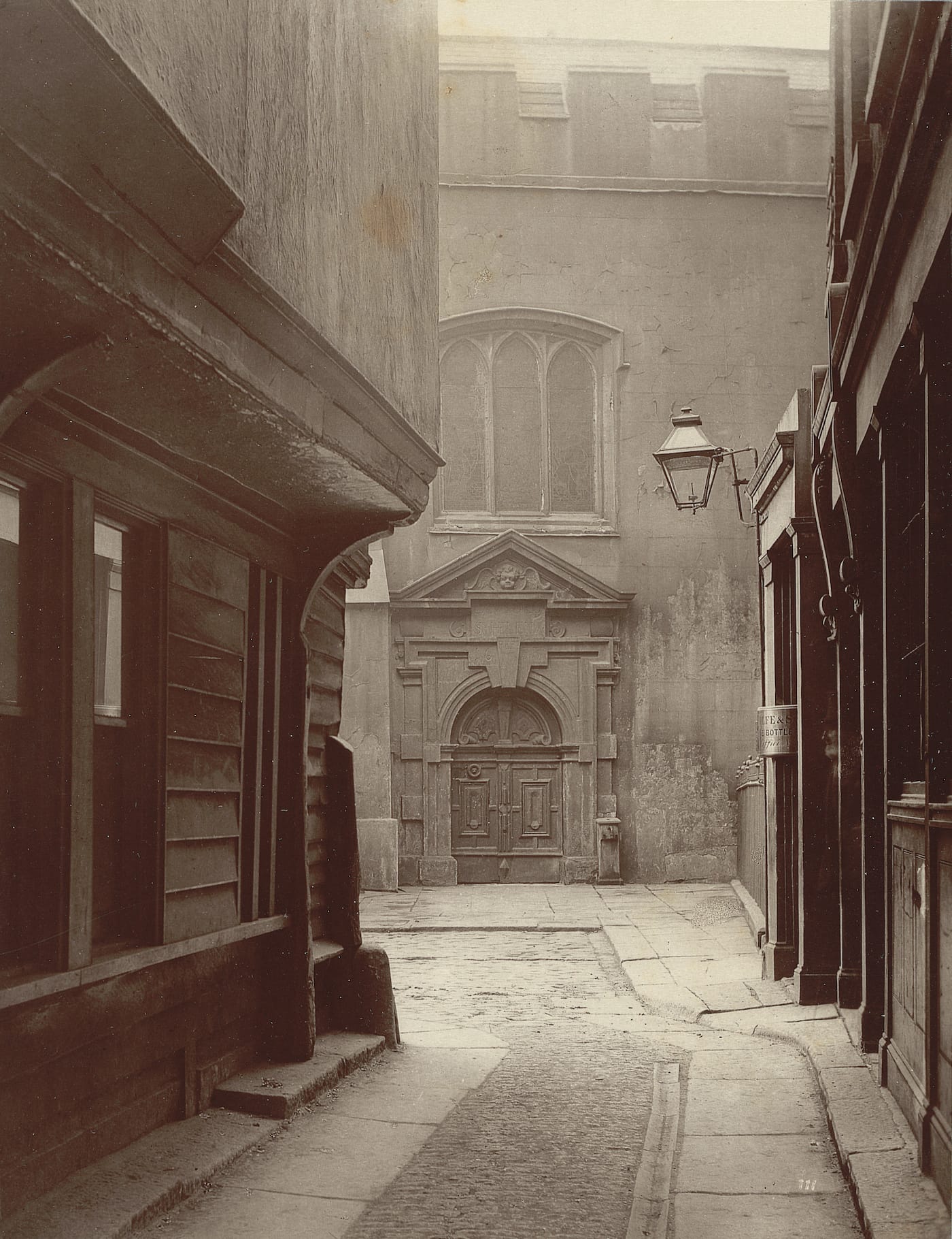 Henry and Thomas James Dixon, no. 111, "Great St. Helen’s" (1886), carbon print mounted on card, from 'Relics of Old London' (Society for Photographing Relics of Old London, 1875–1886, Yale Center for British Art, Paul Mellon Collection)