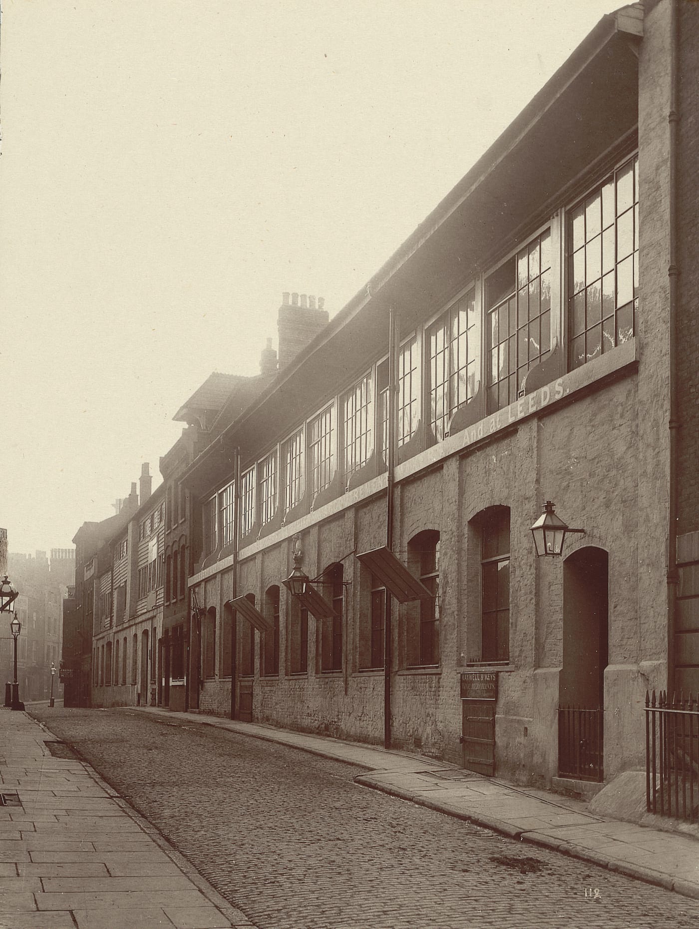Henry and Thomas James Dixon, no. 112, "Tennis Court, James Street, Haymarket" (1886), carbon print mounted on card, from 'Relics of Old London' (Society for Photographing Relics of Old London, 1875–1886, courtesy Yale Center for British Art, Paul Mellon Collection)