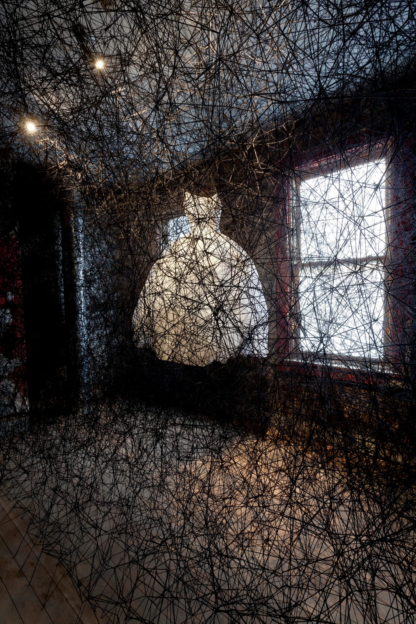 Installation view of Chiharu Shiota's 'Trace of Memory' at the Mattress Factory (all photos courtesy of the Mattress Factory)