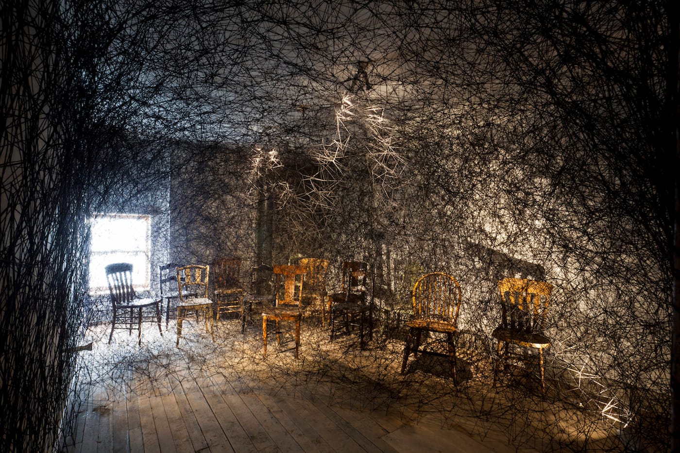 Installation view of Chiharu Shiota's 'Trace of Memory' at the Mattress Factory (all photos courtesy of the Mattress Factory)