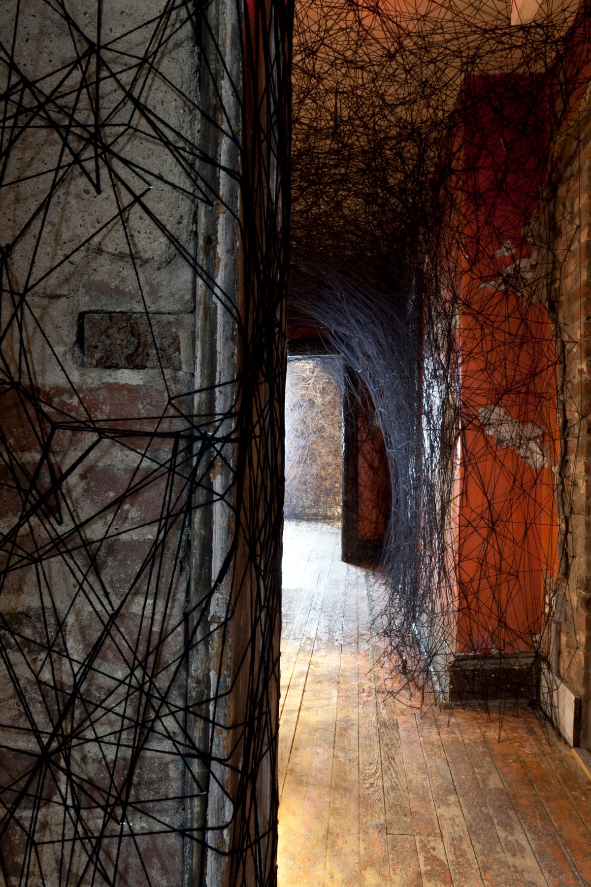 Installation view of Chiharu Shiota's 'Trace of Memory' at the Mattress Factory (all photos courtesy of the Mattress Factory)