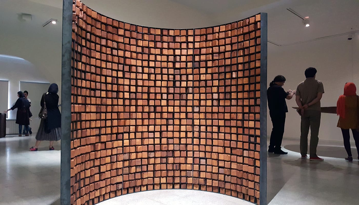 A work by Mohammad Hossein Emad at _ gallery (all photos by the author for Hyperallergic)