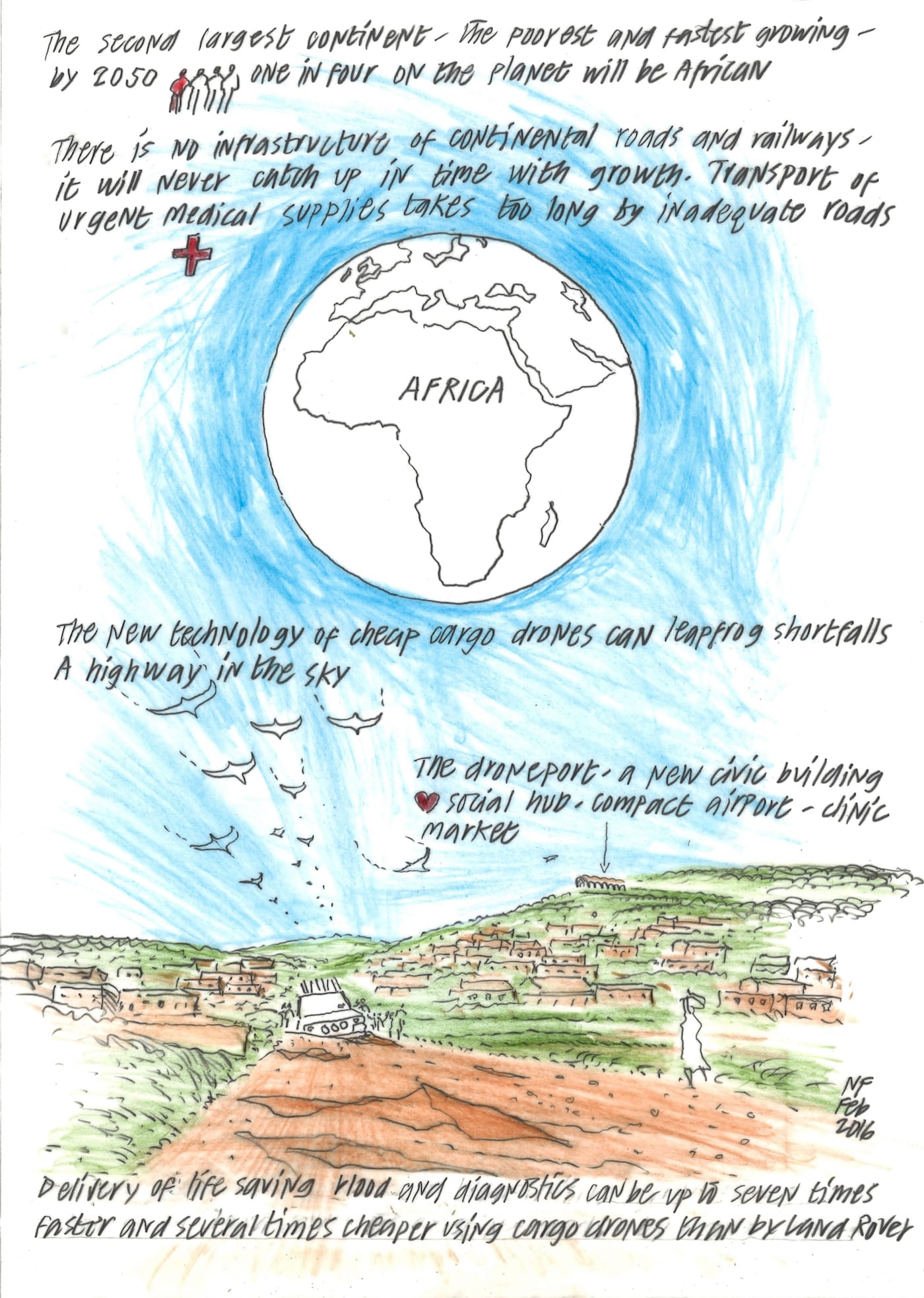 Norman Foster Concept Sketch 1