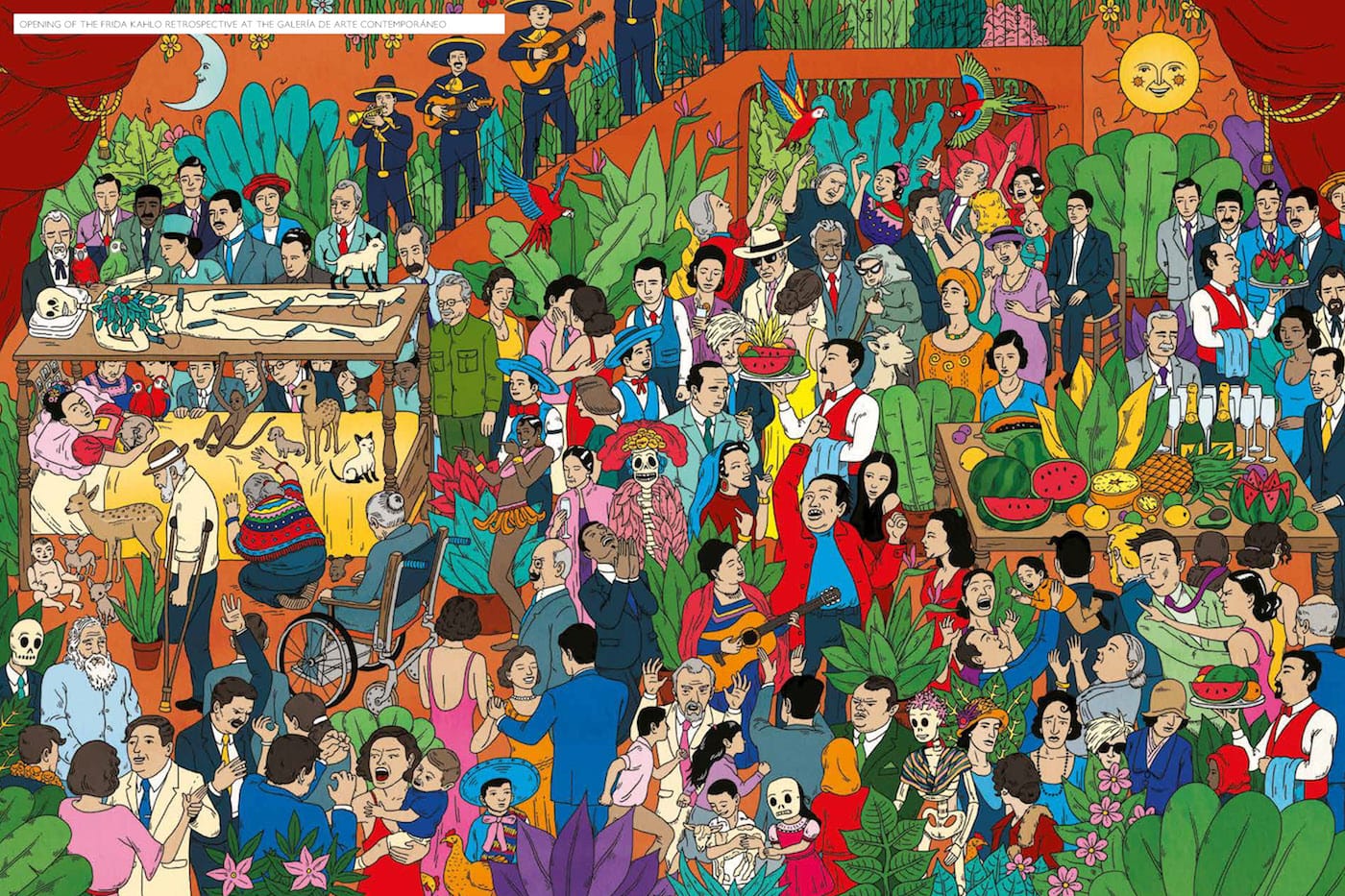 Opening of the Frida Kahlo Retrospective at the Galeria de Arte Contemporaneo