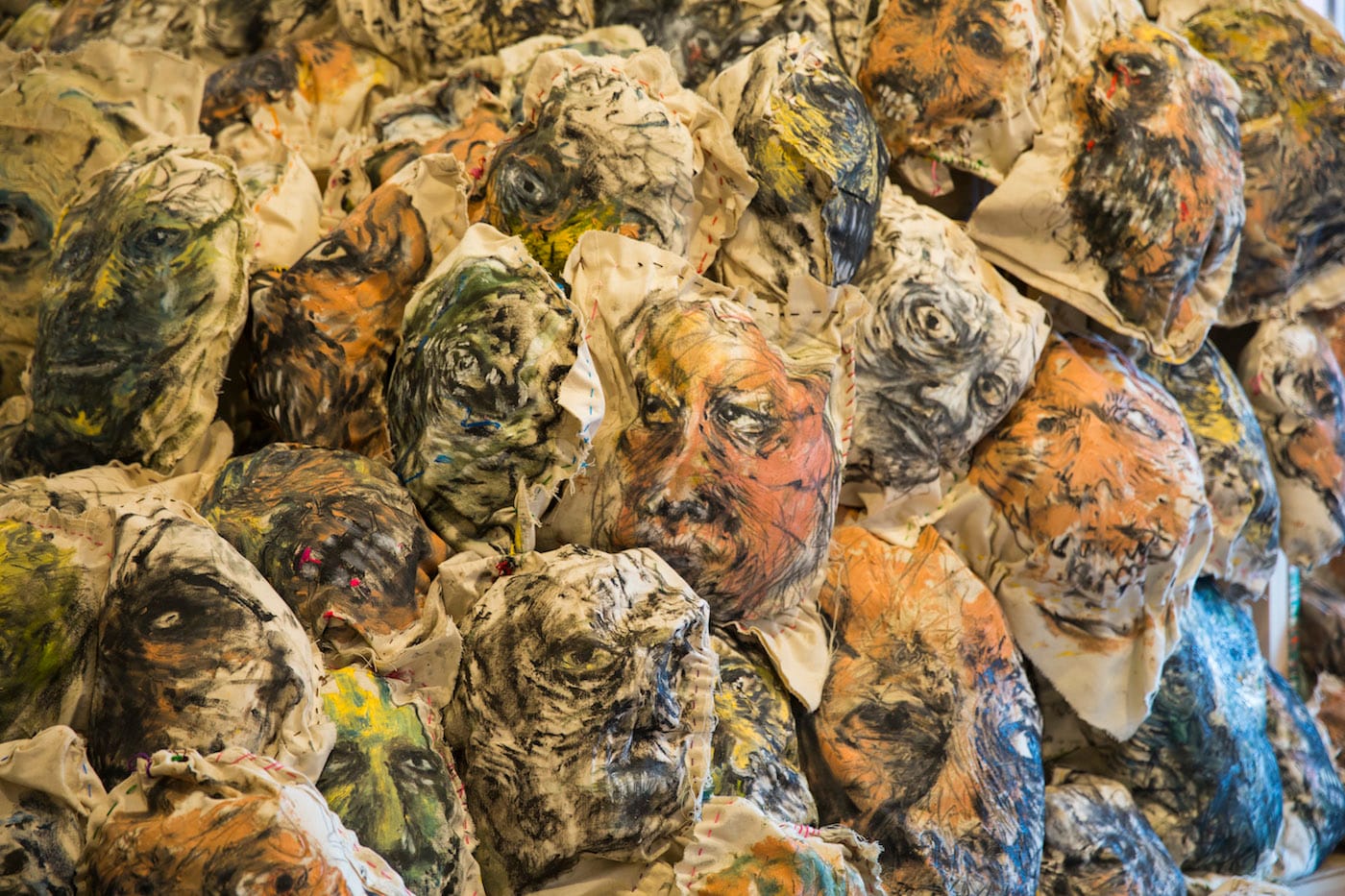 Detail of Hyon Gyon, "Headcount" (2016)