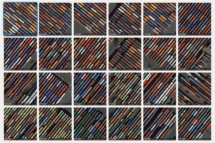 Shipping container yards in New York City