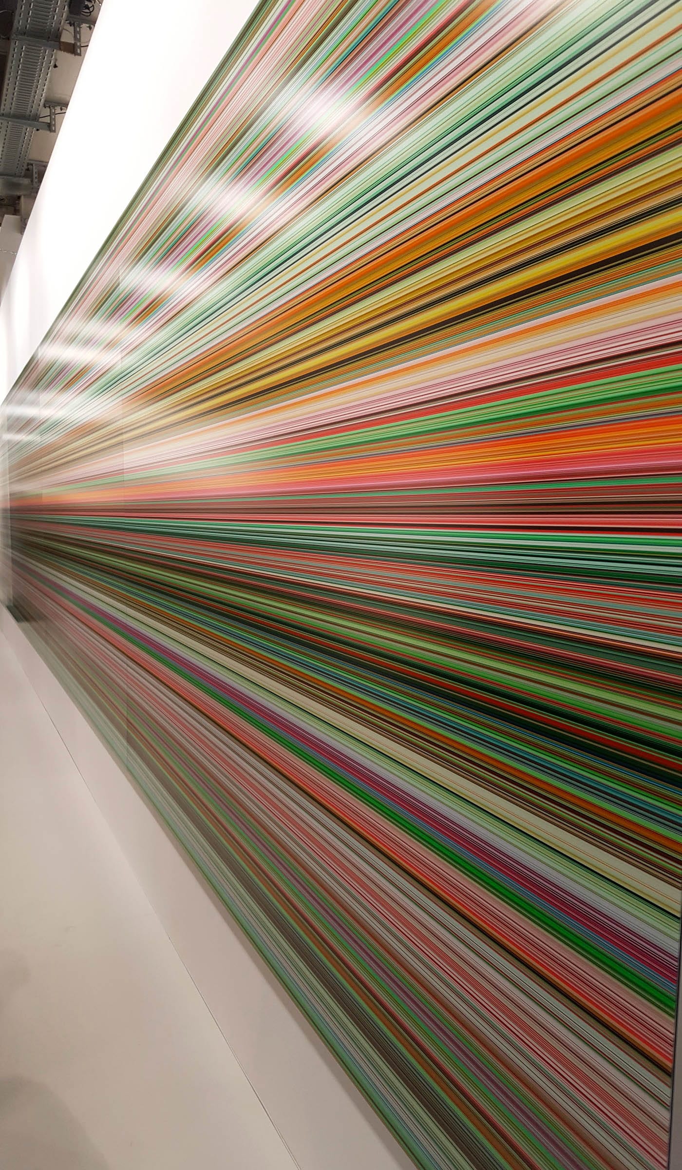 Closeup of Gerhard Richter, "930-7 Strip" (2015), presented by Marian Goodman