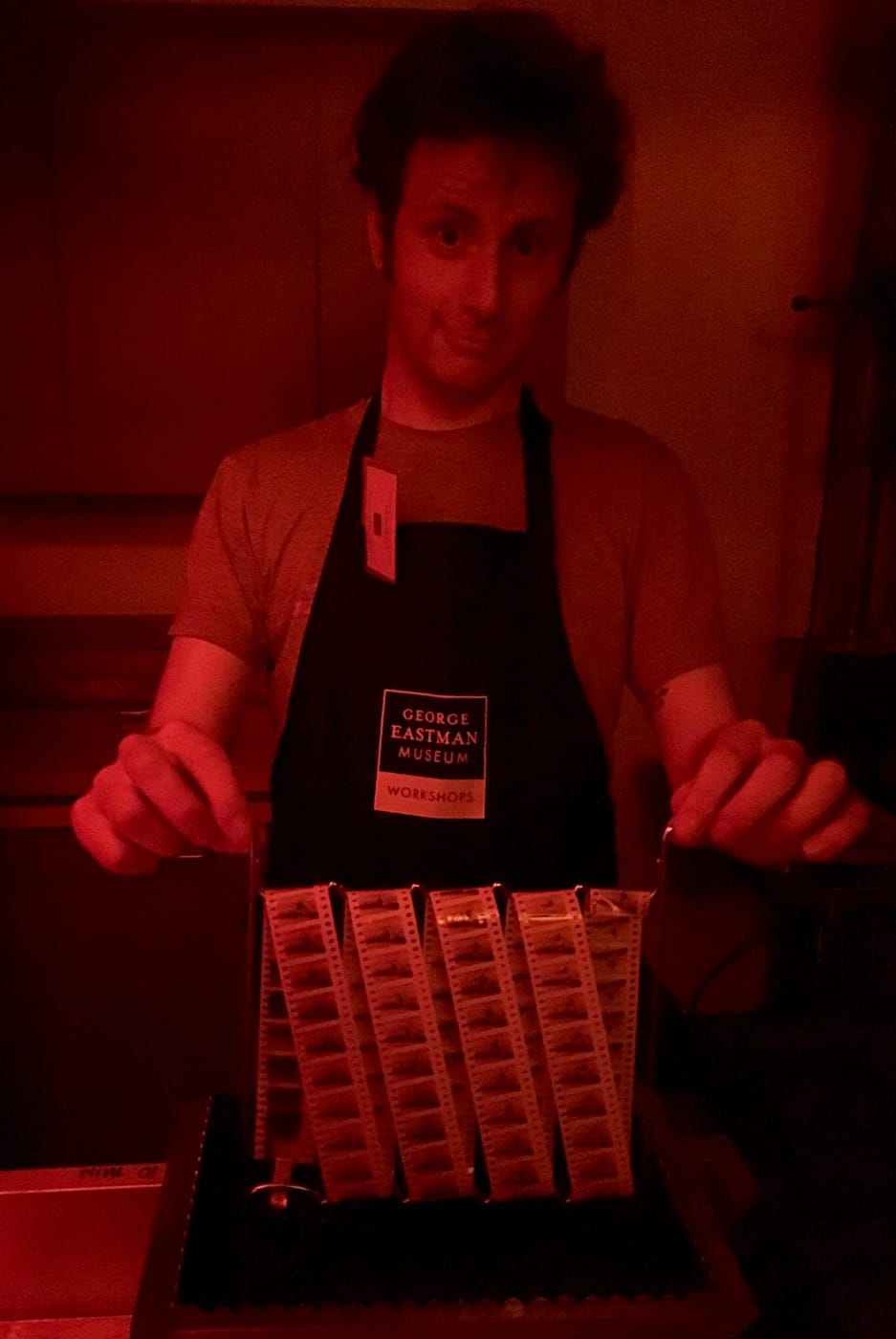 Developing the 35mm film (courtesy Mark Osterman)