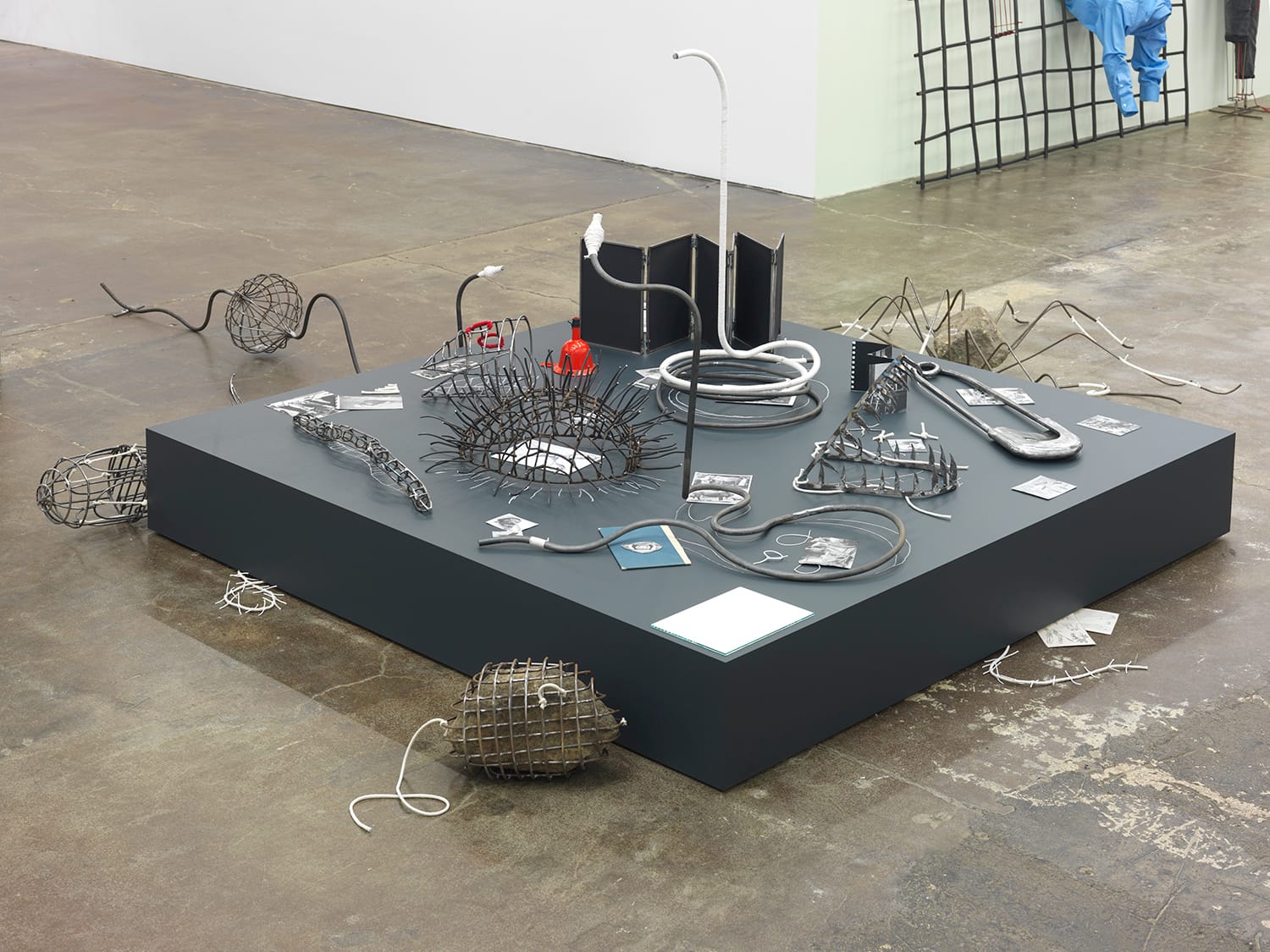 "Animals I'm Scared of: ...(Collection of Anxieties)" (2016), wood, paint, metal, string, plastic funnel, stone, chalk, paper, and glass, dimensions variable (all images courtesy of , unless noted)