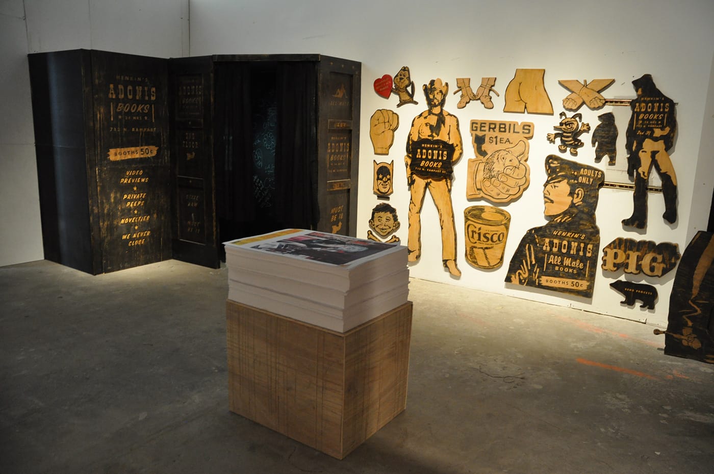 An installation view of the New York version of "Remembering the Upstairs Lounge" (2008)