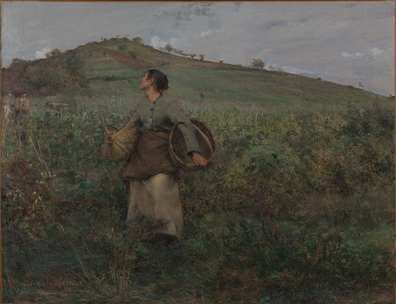 Jules Bastien-Lepage, "The Grape Harvest" (1880), Van Gogh Museum, Amsterdam; purchased with support from the BankGiro Loterij. (courtesy the Van Gogh Museum, Amsterdam)