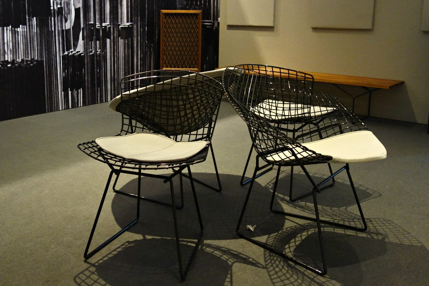 Chairs designed by Harry Bertoia, manufactured by Knoll