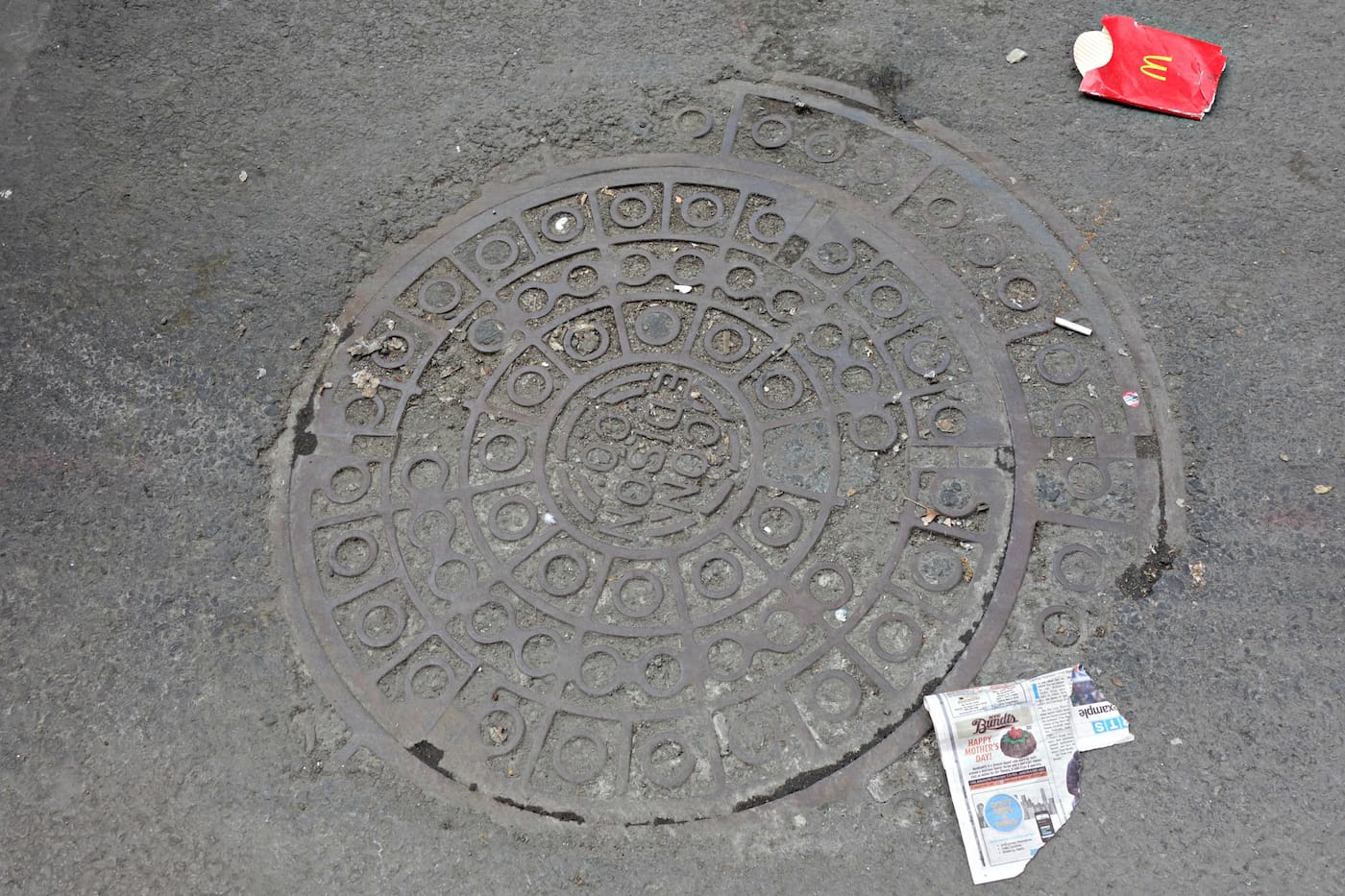 A Con Edison manhole cover