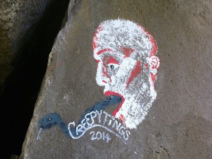 Vandalism by Casey Nocket in Yosemite National Park (photo via calipidder.com)