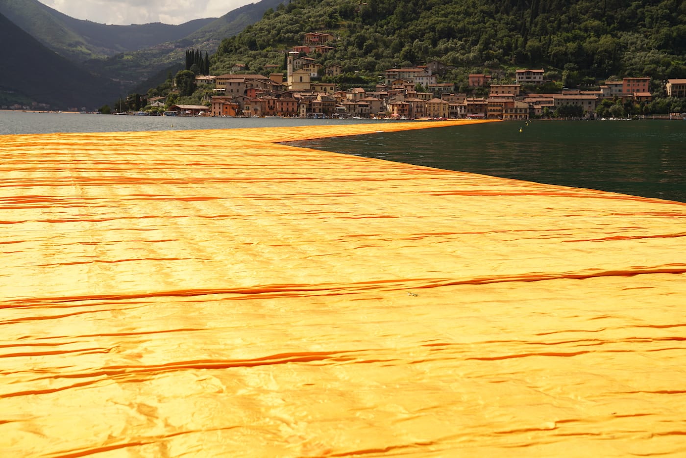 The Floating Piers, Lake Iseo, Italy, 2014-16 Photo: Wolfgang Volz © 2016 Christo 