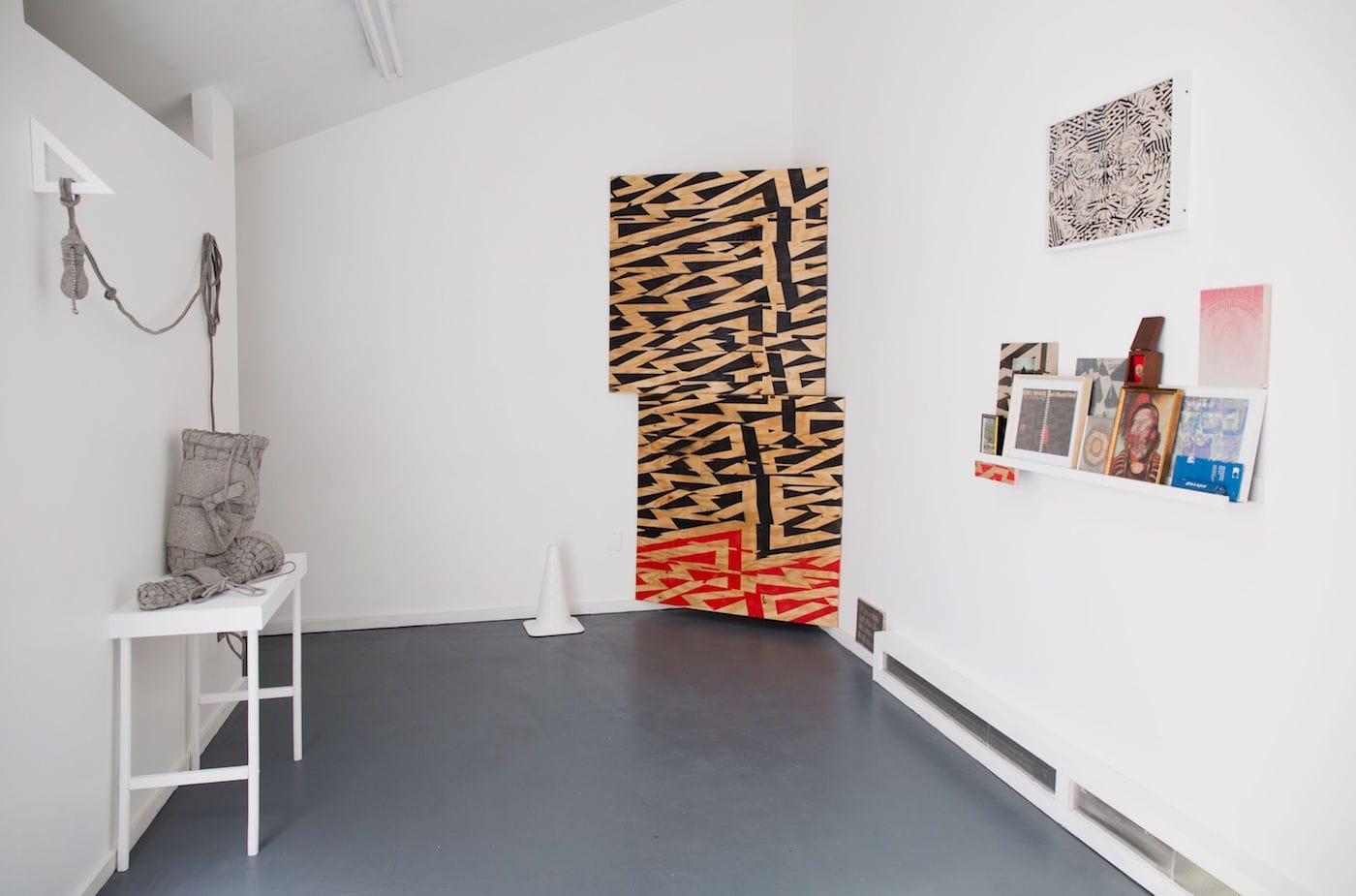 Installation view of 'free play' at Trestle Projects (unless noted, all images courtesy of the artists and Trestle Gallery)