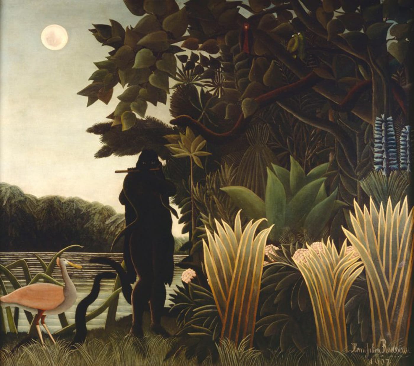 Henri Rousseau, “The Snake Charmer” (1907), oil on canvas (Paris, musée d’Orsay © RMN-Grand Palais [musée d'Orsay] / Hervé Lewandowski)