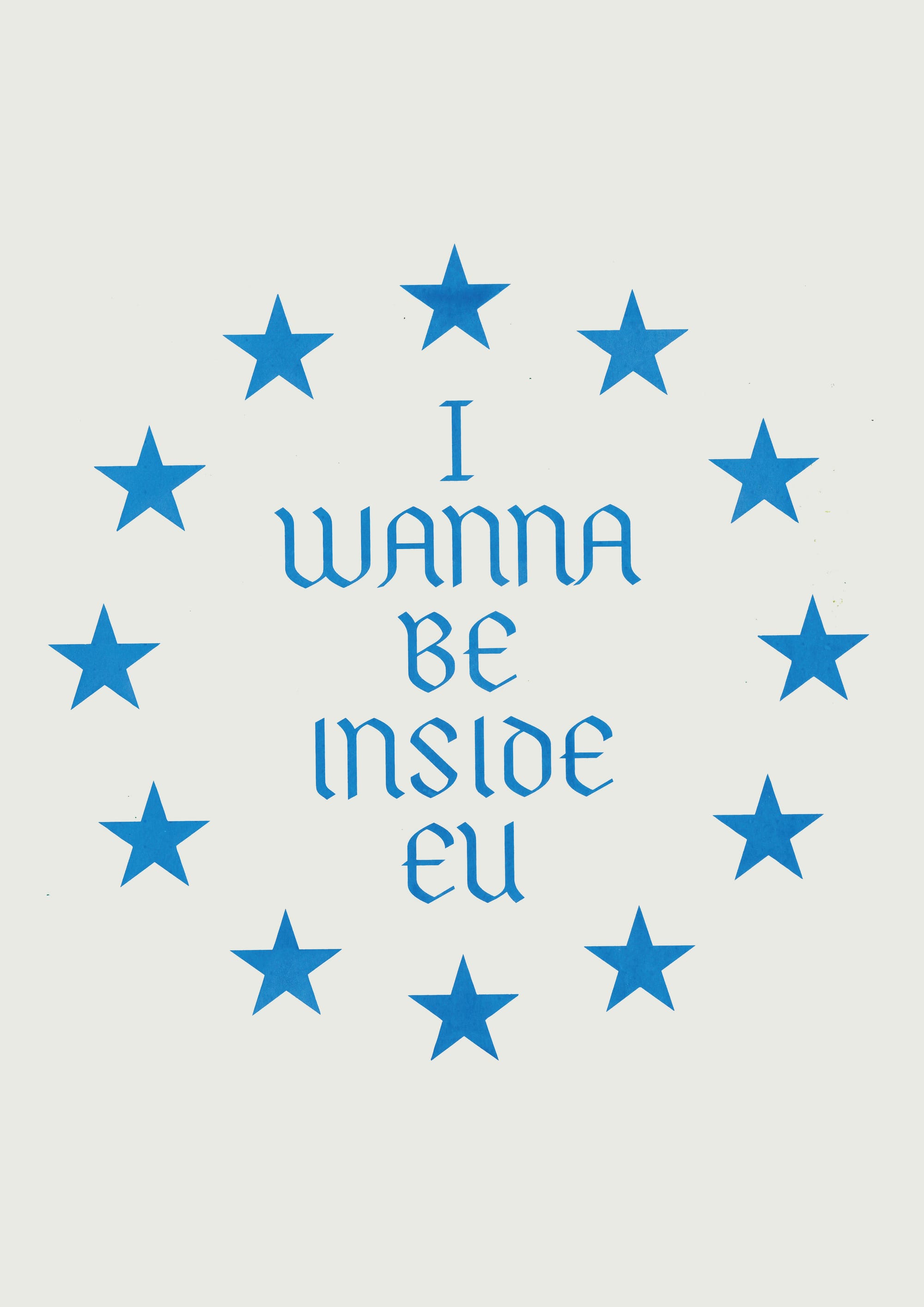 Poster design for EU-UK by Harry O'Brien (click to enlarge)