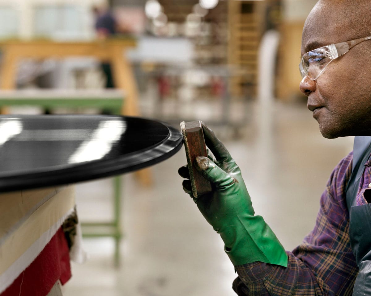 Photograph from 'Making Steinway' (2011-15) (© Christopher Payne)