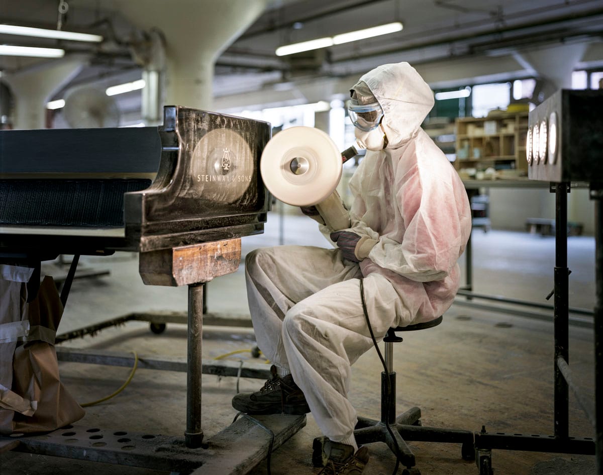 Photograph from 'Making Steinway' (2011-15) (© Christopher Payne)