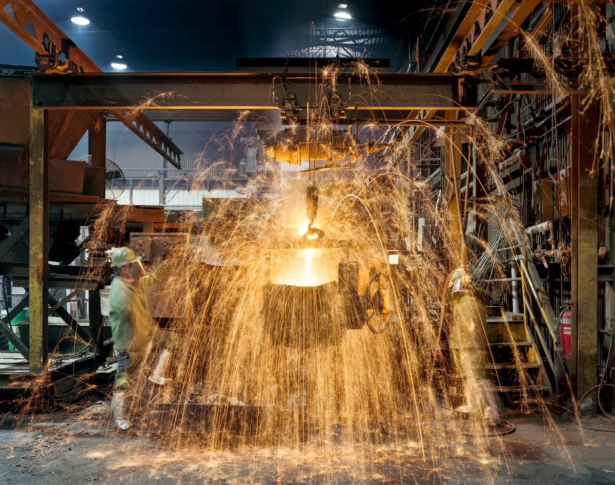 Photograph from 'Making Steinway' (2011-15) (© Christopher Payne)