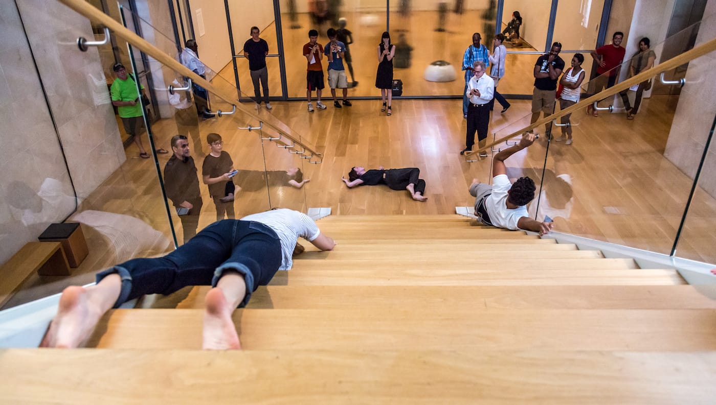Performance of Mai-Thu Perret's 'Figures' at the Nasher Sculpture Center (photo by and courtesy Sharen Bradford/The Dancing Image)