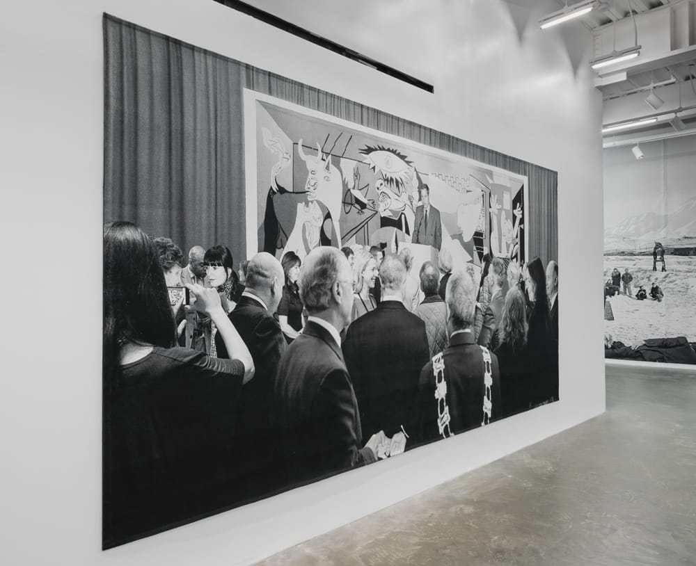 Goshka Macuga, "On the Nature of the Beast" (2009), tapestry, 114 1/4 x 177 1/4 in, Collection Fondazione per l’Arte Moderna e Contemporanea — CRT, Torino, on loan to Castello di Rivoli Museo d’Arte Contemporanea, Rivoli-Torino