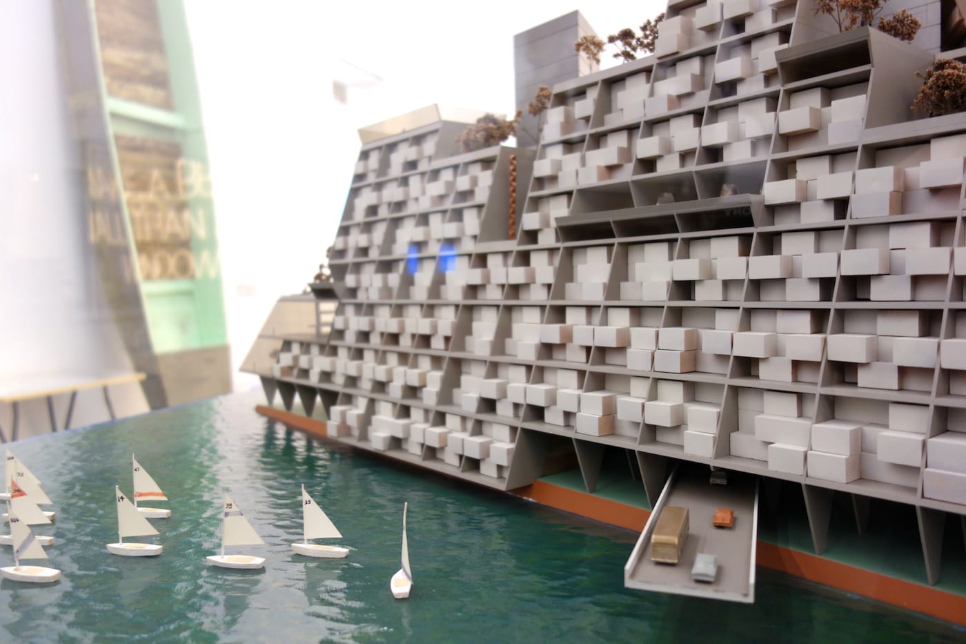 Detail of R. Buckminster Fuller's "Triton City Model" (1968)