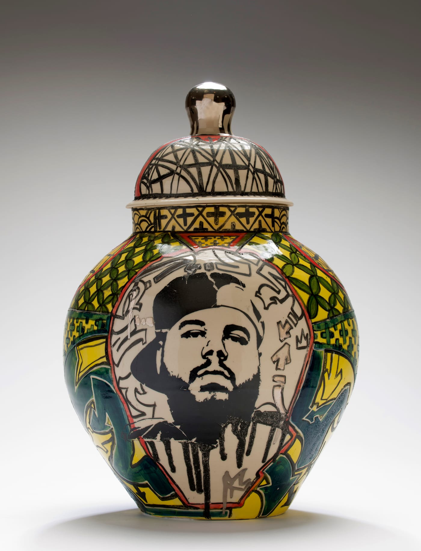 Roberto Lugo, "Big Pun and I" (2015), porcelain, glaze, china paint (photo by KeneK Photography, courtesy of Wexler Gallery)