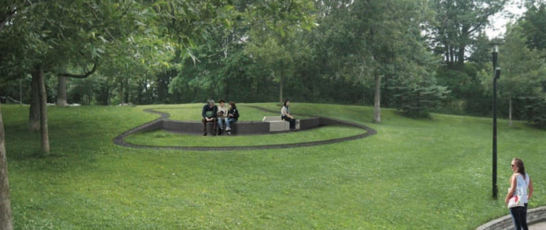 A rest stop commissioned by the city of Montreal